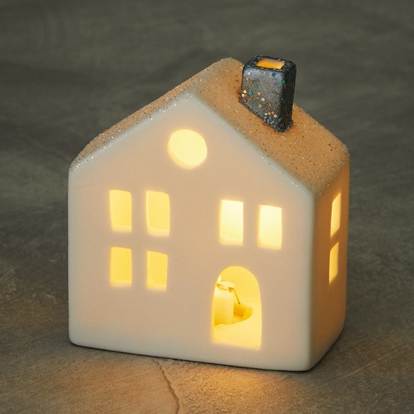 LED ライト ポタリ― ハウス 陶器製 インテリア おしゃれ （ LEDライト