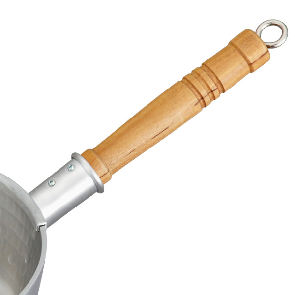 雪平鍋 21cm 2.1L ガス火専用 アルミ製 打出し 底広 浅型 日本製 中尾