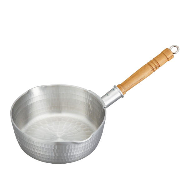 雪平鍋 24cm 3.2L ガス火専用 アルミ製 打出し 底広 浅型 日本製 中尾