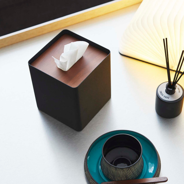 RIN（山崎実業） 山崎実業 RIN 厚型対応蓋付きティッシュケース リン S