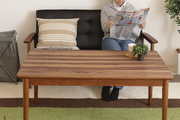 こたつ 幅110cm ハイタイプ 高さ調整 継脚 木製 木目 家具調こたつ