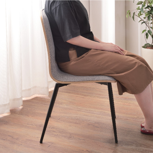 ダイニングチェア 2脚セット 座面高45cm チェア ファブリック 布張り