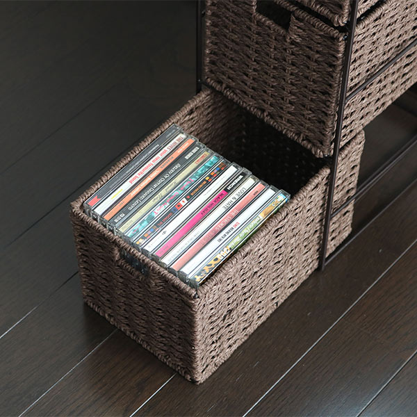 ちどり産業 収納ボックス ペーパーバスケット かご 3段 （ 収納