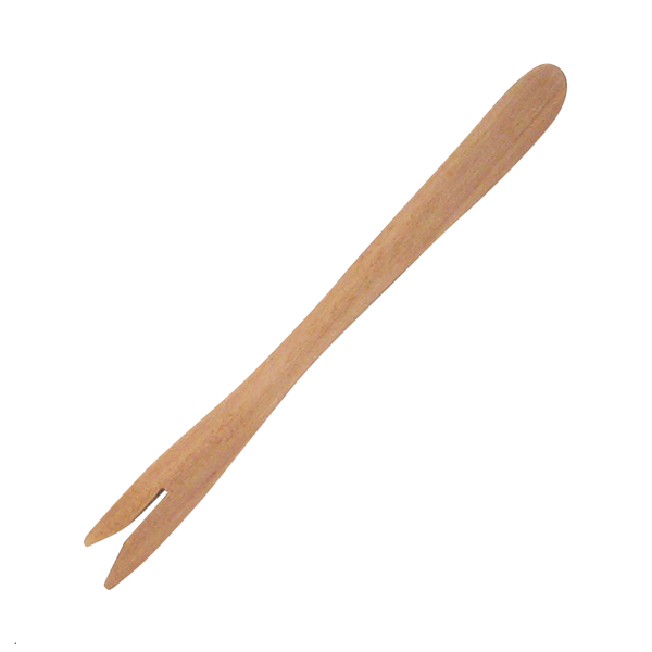 フォーク WOODN 13cm 和 天然木 木製 同色5本セット （ 黒文字 二又