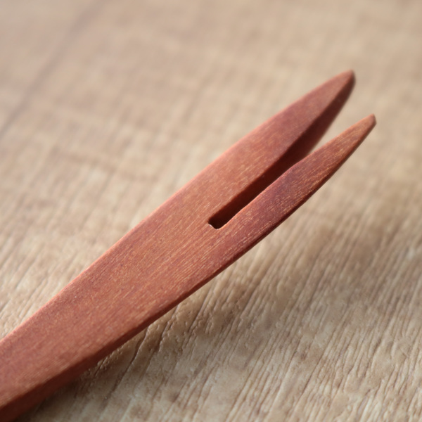 フォーク WOODN 13cm 和 天然木 木製 同色5本セット （ 黒文字 二又
