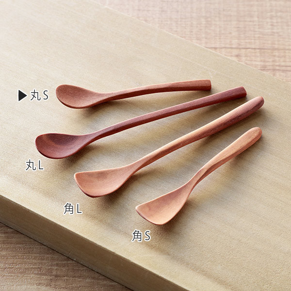 スパイススプーン WOODN 8cm S 丸 スプーン 天然木 木製 （ 薬味