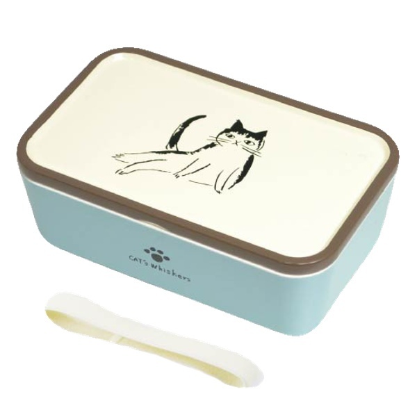 お弁当箱 1段 ネコ CATS Whiskers 600ml ランチボックス （ 食洗