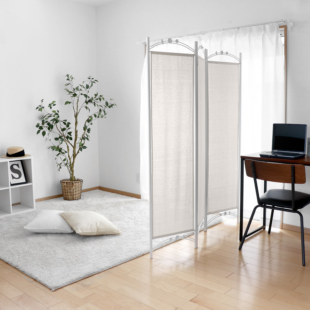 衝立イメージ 塩川光明堂 衝立 ブルームスクリーン 高さ162cm （ パーテーション