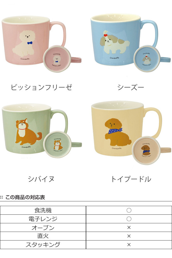 マグカップ 270ml Chouquette 食器 コップ 陶磁器 （ 食洗機対応 電子