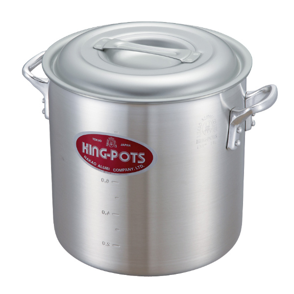 アルミ製大容量寸胴鍋　51cm ラーメン　スープ 寸胴鍋 51cm 100L ガス火専用 キングポット 業務用 中尾アルミ 両手鍋