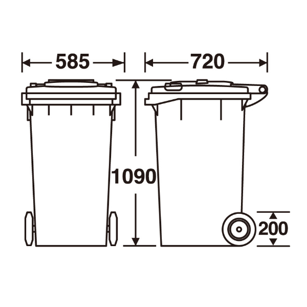 テラモト（TERAMOTO） （法人限定） 業務用ゴミ箱 集積 カート 240L