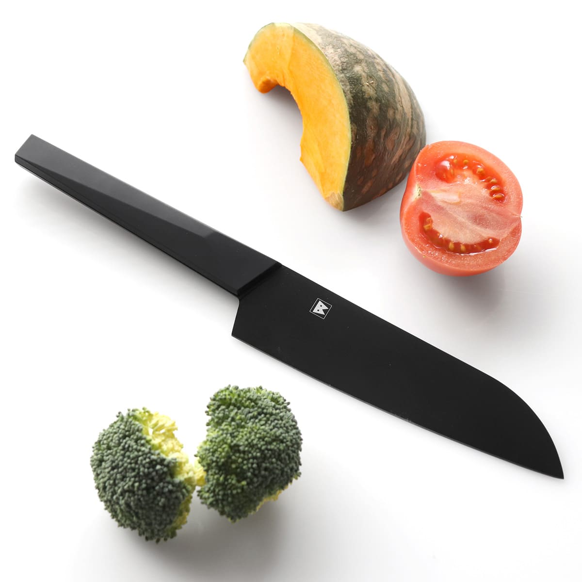 三徳包丁 17cm バイアキッチンブラック モリブデンステンレス 日本製