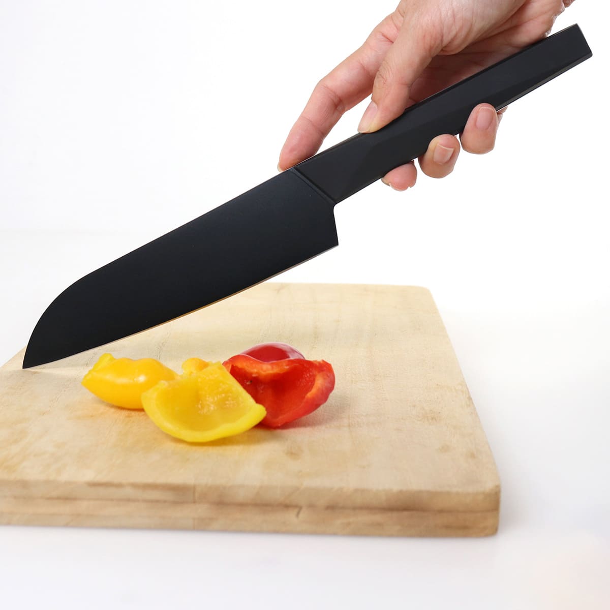 三徳包丁 17cm バイアキッチンブラック モリブデンステンレス 日本製