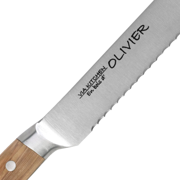 包丁 パン切り包丁 刃渡り20cm 木柄 日本製 バイアキッチン OLIVIER
