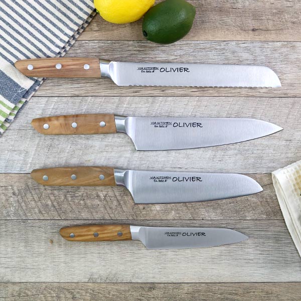 包丁 パン切り包丁 刃渡り20cm 木柄 日本製 バイアキッチン OLIVIER