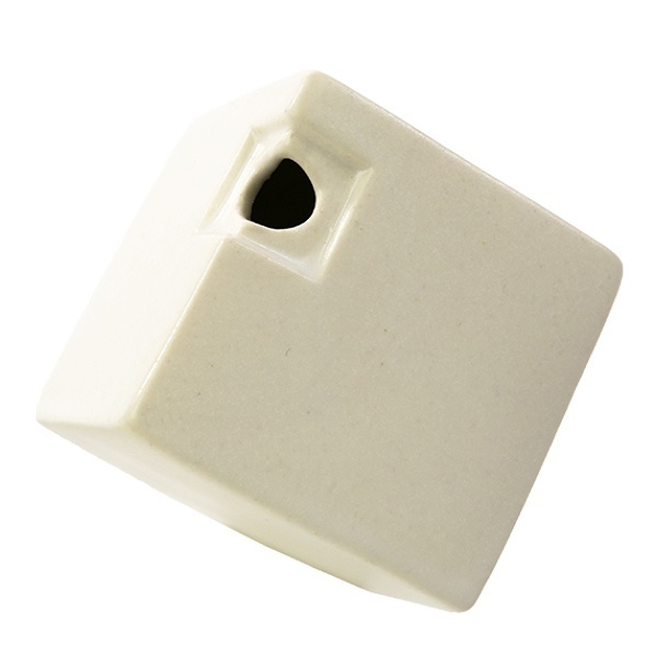 花瓶 陶器 フラワーベース スクエア Block 5.7cm （ 花びん 花器