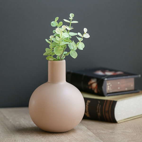 花瓶 陶器 フラワーベース ロング ASH 直径10.5×高さ13cm （ 花びん