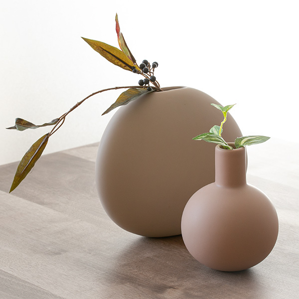 花瓶 陶器 フラワーベース ロング ASH 直径10.5×高さ13cm