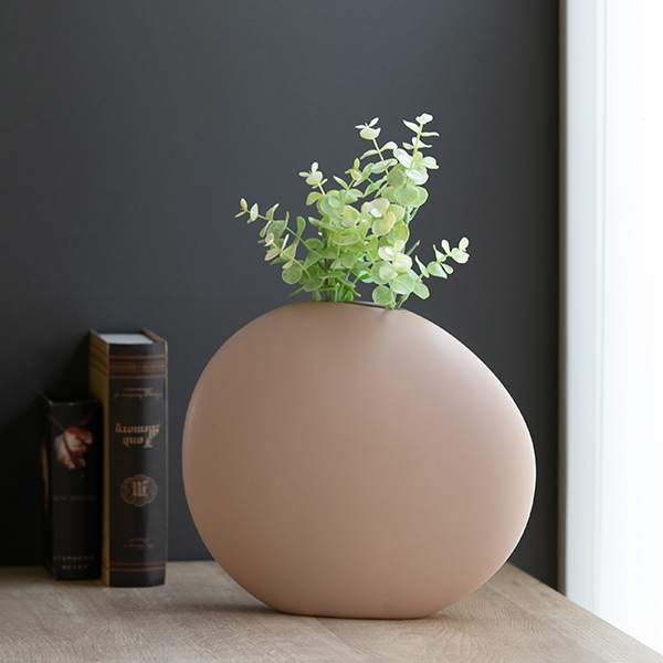 花瓶 陶器 フラワーベース スリムL ASH 幅25.5×奥行7×高さ22cm （ 花びん 花器 一輪挿し ポット 北欧 枝物 ）