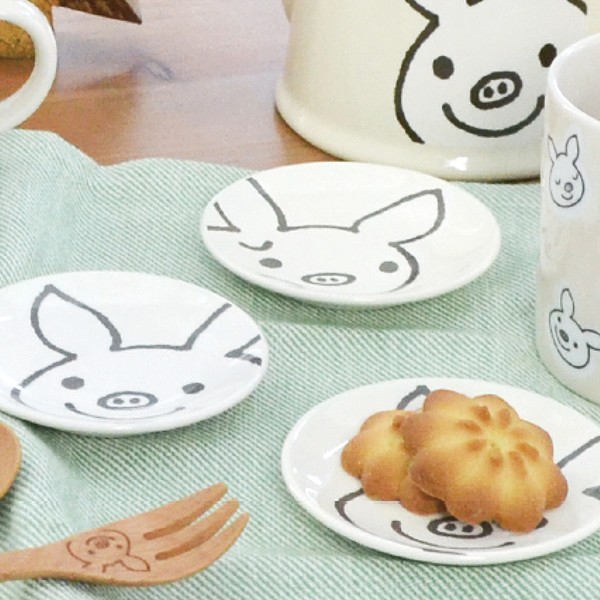 プレート 8cm ラッキーピッグホーム LuckyPig home 皿 食器 陶磁器