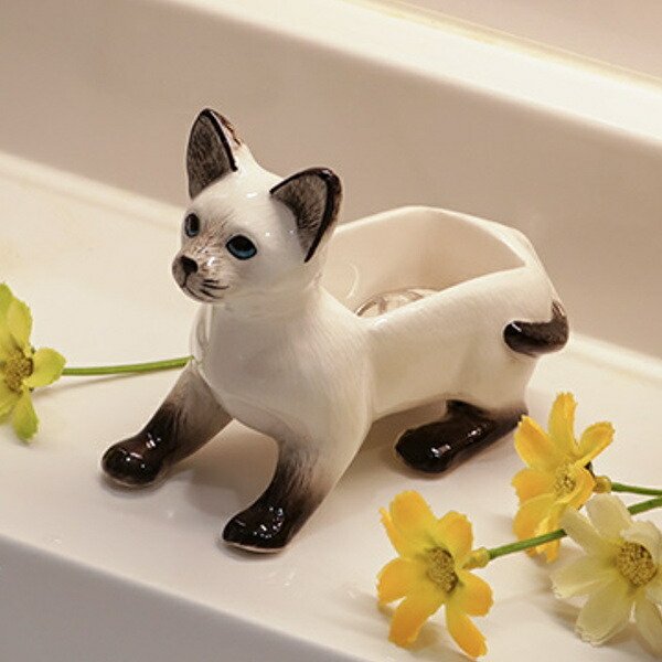 シャムネコ型の宝石入れ 小物入れ アクセサリー シャムネコ ネコ 猫 収納 （ ねこ アクセサリー