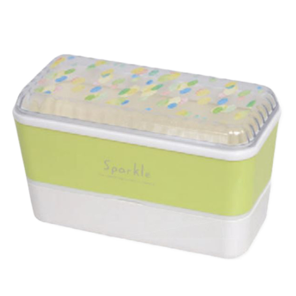 お弁当箱 2段 Sparkle 長角ランチボックス 730ml （ 弁当箱 レンジ対応