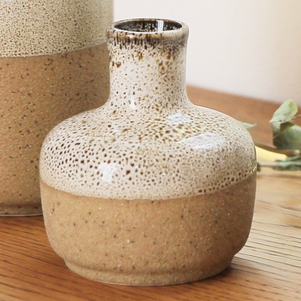 花瓶 陶器 一輪挿し ブロンチョコ 直径6.5×高さ8cm