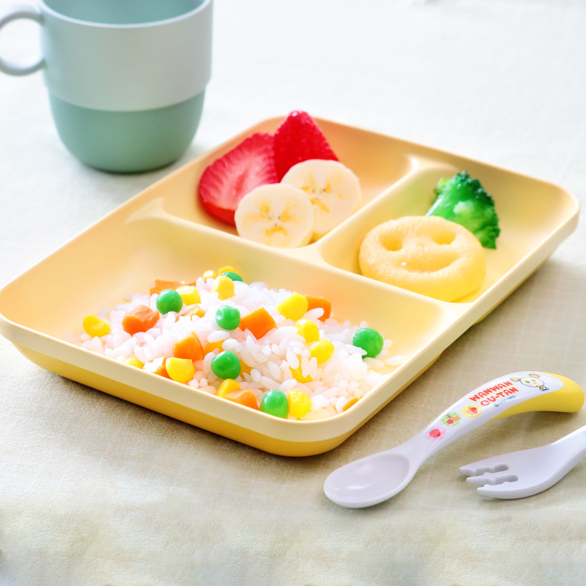 ランチプレート 21.5cm レクタングル MIN FARG プラスチック 子供用