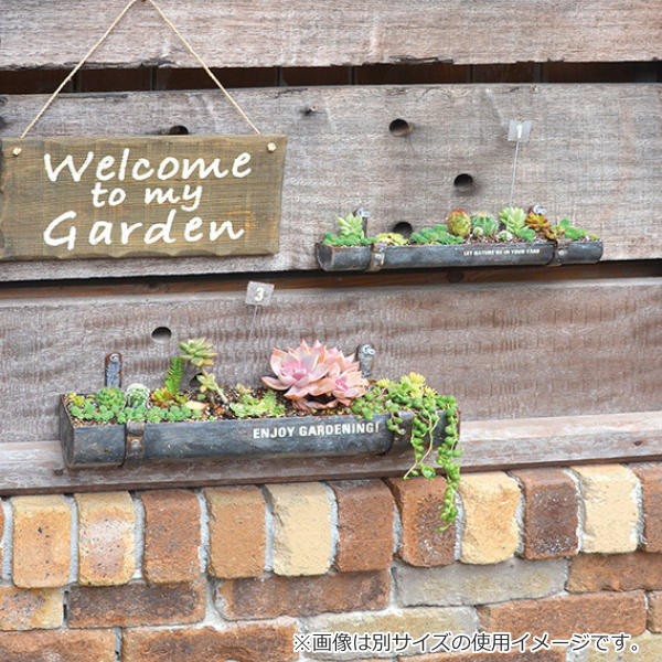 プランター 壁掛け ティン樋プランター タイプD 幅50.5×奥行6.3×高さ