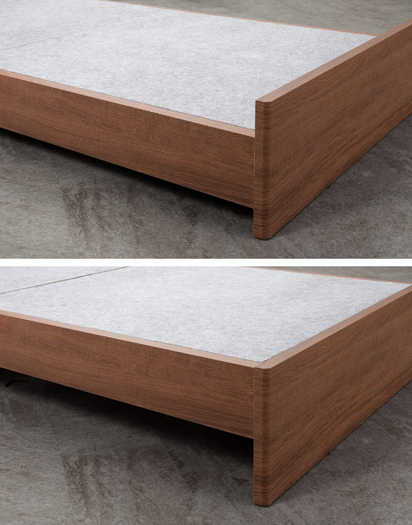 MKマエダ家具 ダブルベッド シンプルデザイン ウォールナット突板