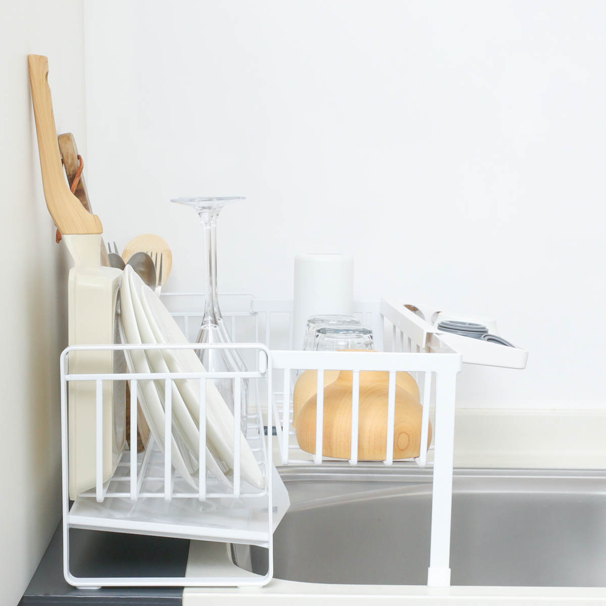 tower 特典付き 山崎実業 水切りラック スペース広がる 伸縮 1段