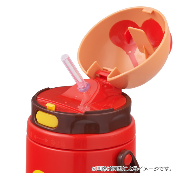 LEC（レック） 水筒 キッズ アンパンマン 400ml ストローボトル
