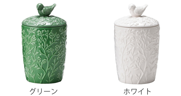 トイレポット ボタニカル サニタリーボックス 陶器 小物入れ （ トイレ