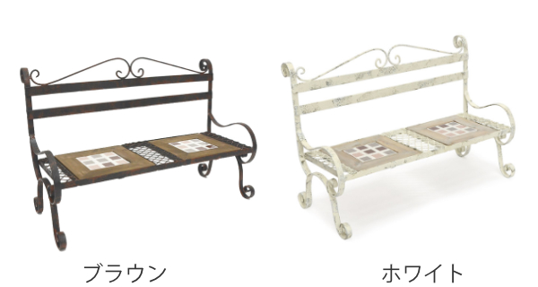 フラワースタンド アイアンタイルベンチ 幅44.5×奥行19×高さ29.6cm