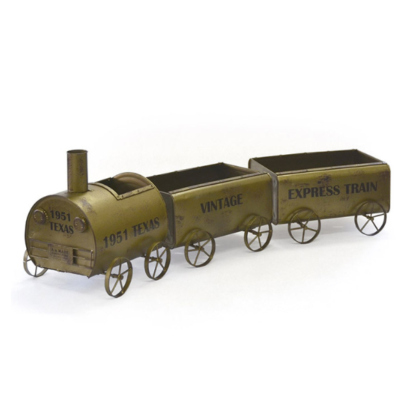 プランター 屋外 トレイン ティン3連 幅78×奥行20×高さ25cm （ 置き型