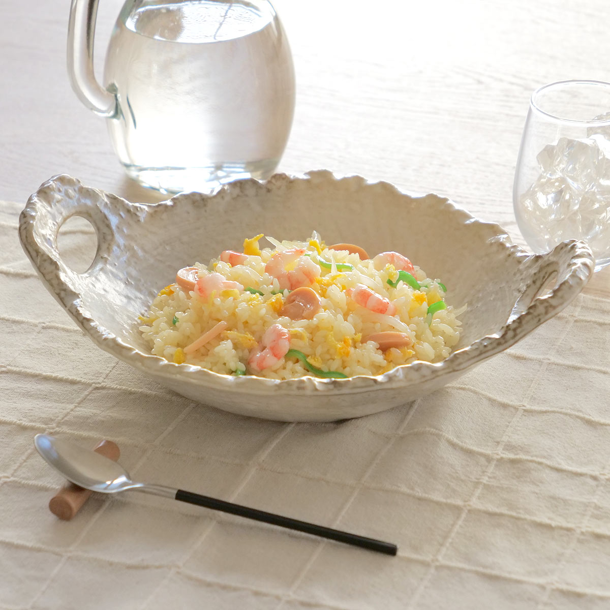 民芸陶板 かすみ志野 8号 31.5cm 陶器 萬古焼 （ 食洗機対応 電子