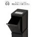 ゴミ箱 分別 30L 3段 ユニード スリムペール ( ごみ箱 ダストボックス 30リットル キッチン ふた付き 3分別 省スペース 大容量 スリム キャスター付き ) 関連画像5