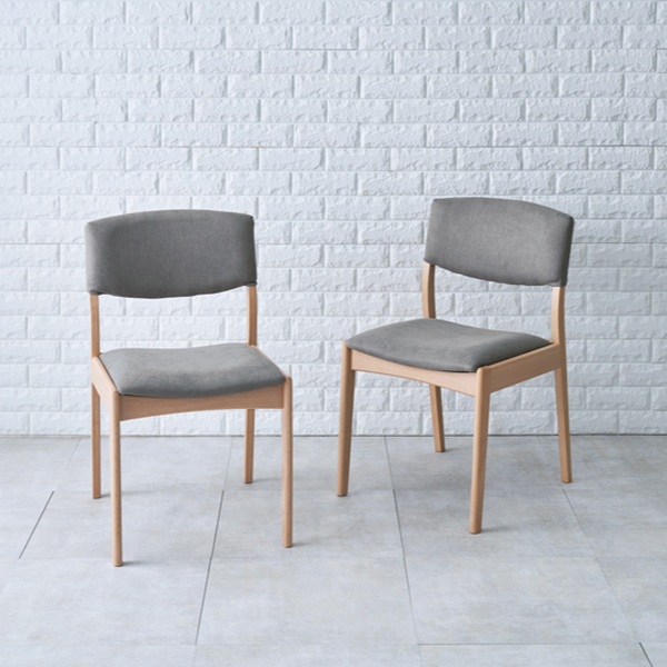 【ハクサイ】ナチュラルダイニングチェア HAGiHARA（萩原） ダイニングチェア ナチュラル 2脚セット 座面高43cm