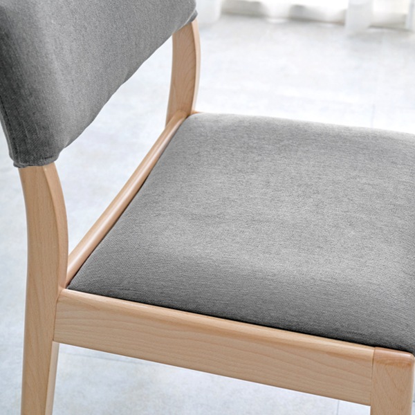 HAGiHARA（萩原） ダイニングチェア ナチュラル 2脚セット 座面高43cm