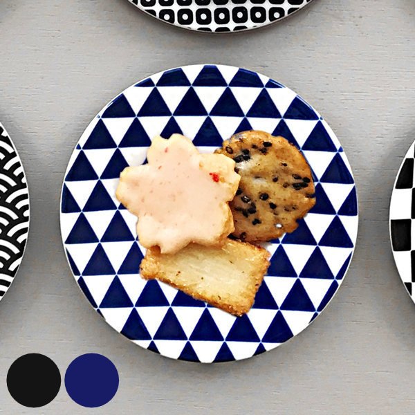 プレート 10cm 豆皿 七宝繋ぎ ロクサン 63 mamezara 磁器 皿 食器 和