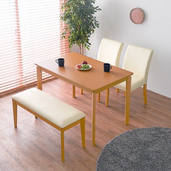 ダイニングセット 4点セット 幅110cm ナチュラル テーブル チェア2脚