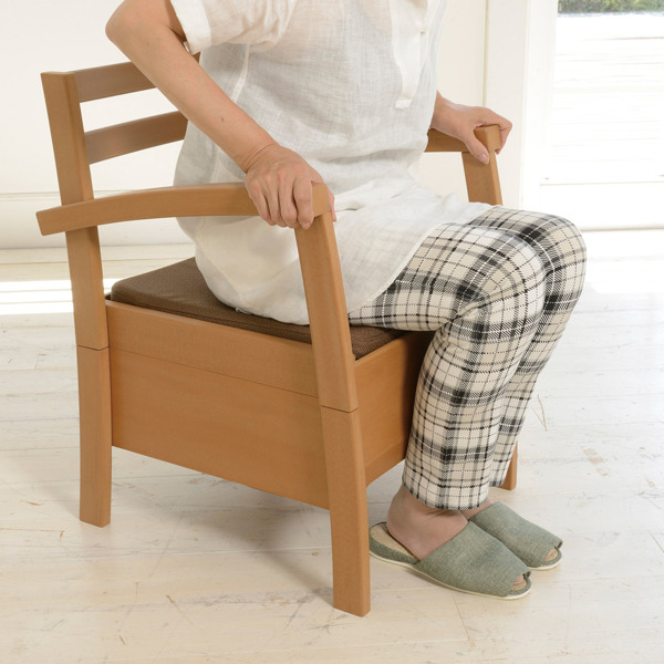 ポータブルトイレ 木目調 アクアポッテ 便座タイプ 洗える （ トイレ