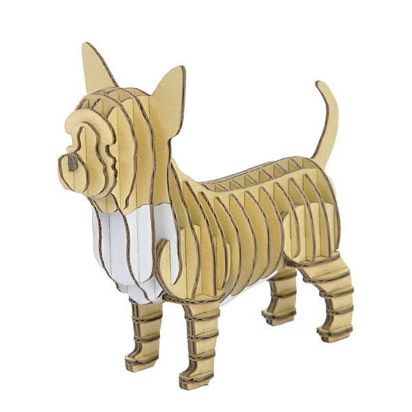 チワワ パズル 犬 紙製 GRIDシリーズ 立体パズル 組立 （ 工作キット