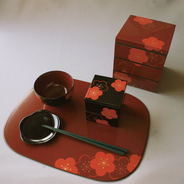 小皿 11cm 福梅 皿 食器 和食器 正月 プラスチック 日本製 （ 電子