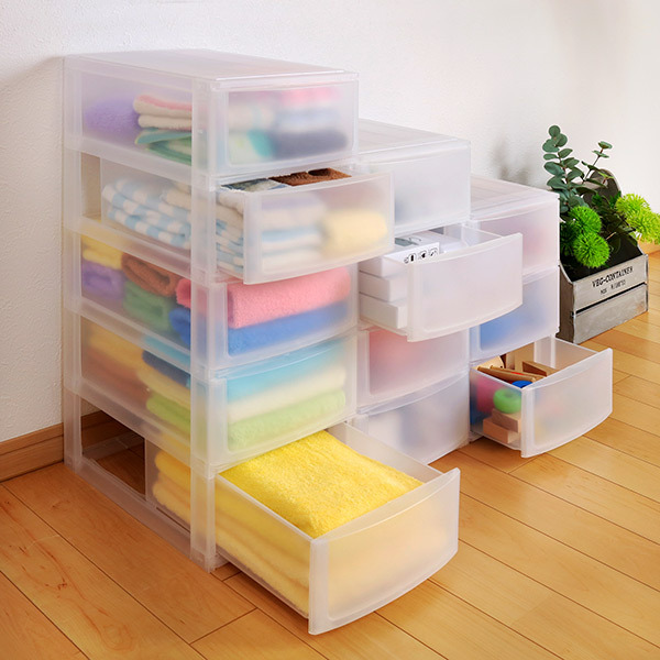 収納ケース 引き出し 幅26.5×奥行34.5×高さ50.5cm A4 4段 （ 収納