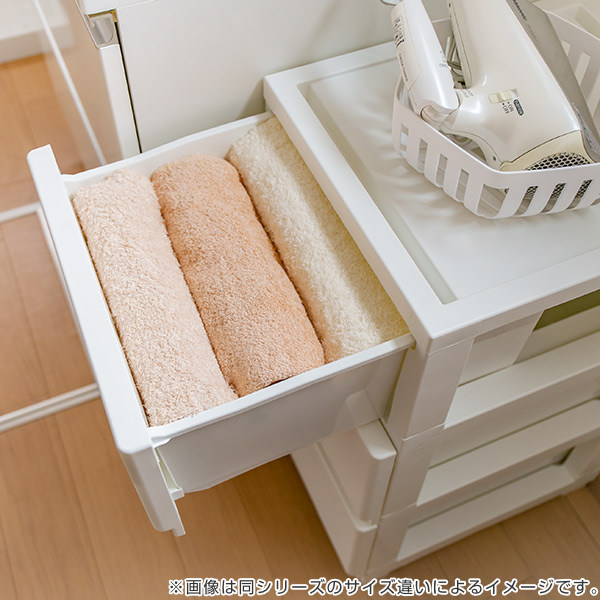 【出品期間短いです】ホワイトチェスト 4段引き出し チェスト 幅34×奥行41.5×高さ86.1cm 4段 （ プラスチック