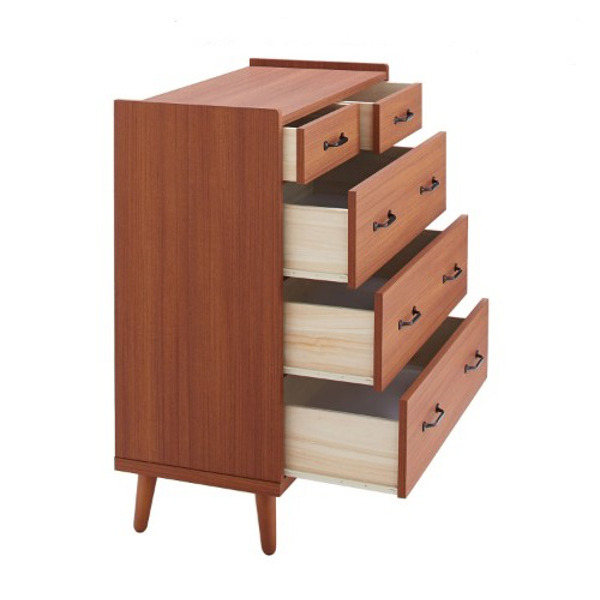 リビングチェスト 脚付 4段 北欧風 Gaia 幅80cm （ チェスト 4段