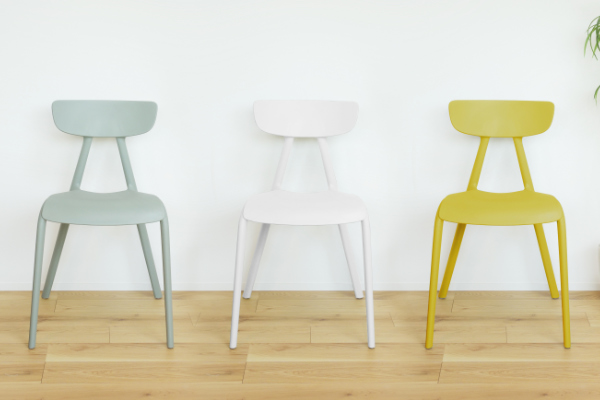 チェア 4脚セット 座面高47cm 積み重ね スタッキング プラスチック