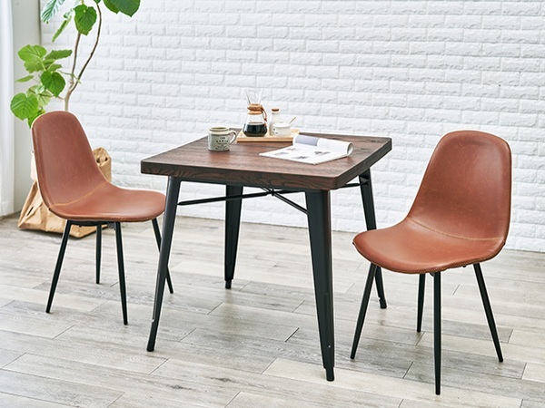 HAGiHARA（萩原） ダイニングチェア ラウンド 2脚セット 座面高43cm