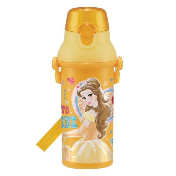 水筒 抗菌 プラスチック 軽量 美女と野獣 ベル 480ml 直飲み